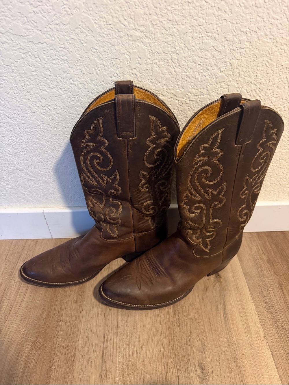 Justin 2253 Mens Cowboy Boots 10.5 D Buck Bay Apache Leather Western Work
